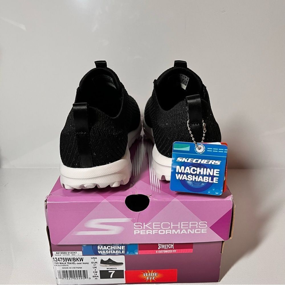 Skechers GOWalk Saint Tropez Travel Washable Knit Slip-On Sneakers Size: 7W - Picture 6 of 7